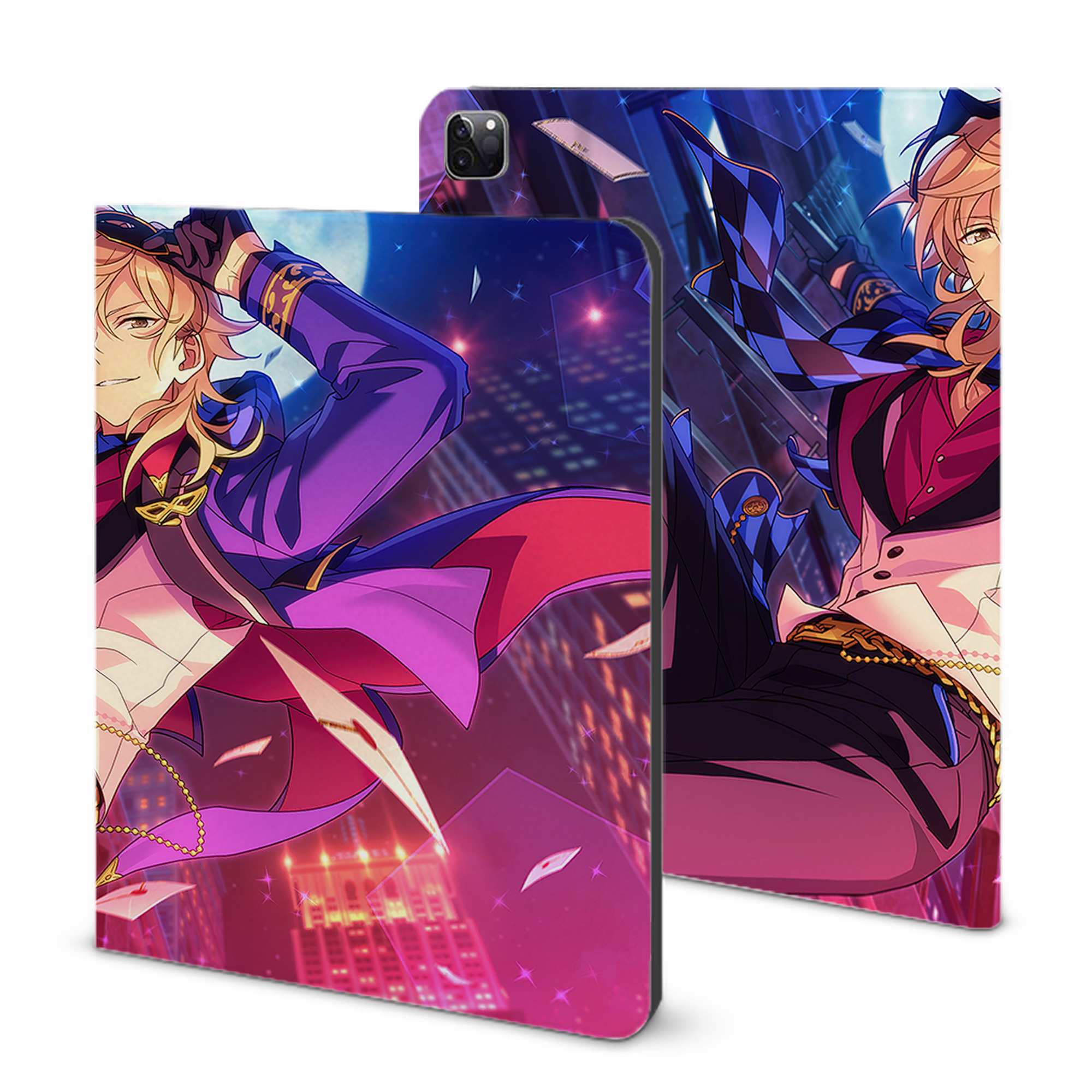 （画像用） あんさんぶるスターズ! Ensemble Stars IPad ケース ブック型 PUレザー TPU 耐衝撃 軽量 薄型 ペン収納なし 全面保護 IPad 各モデル対応